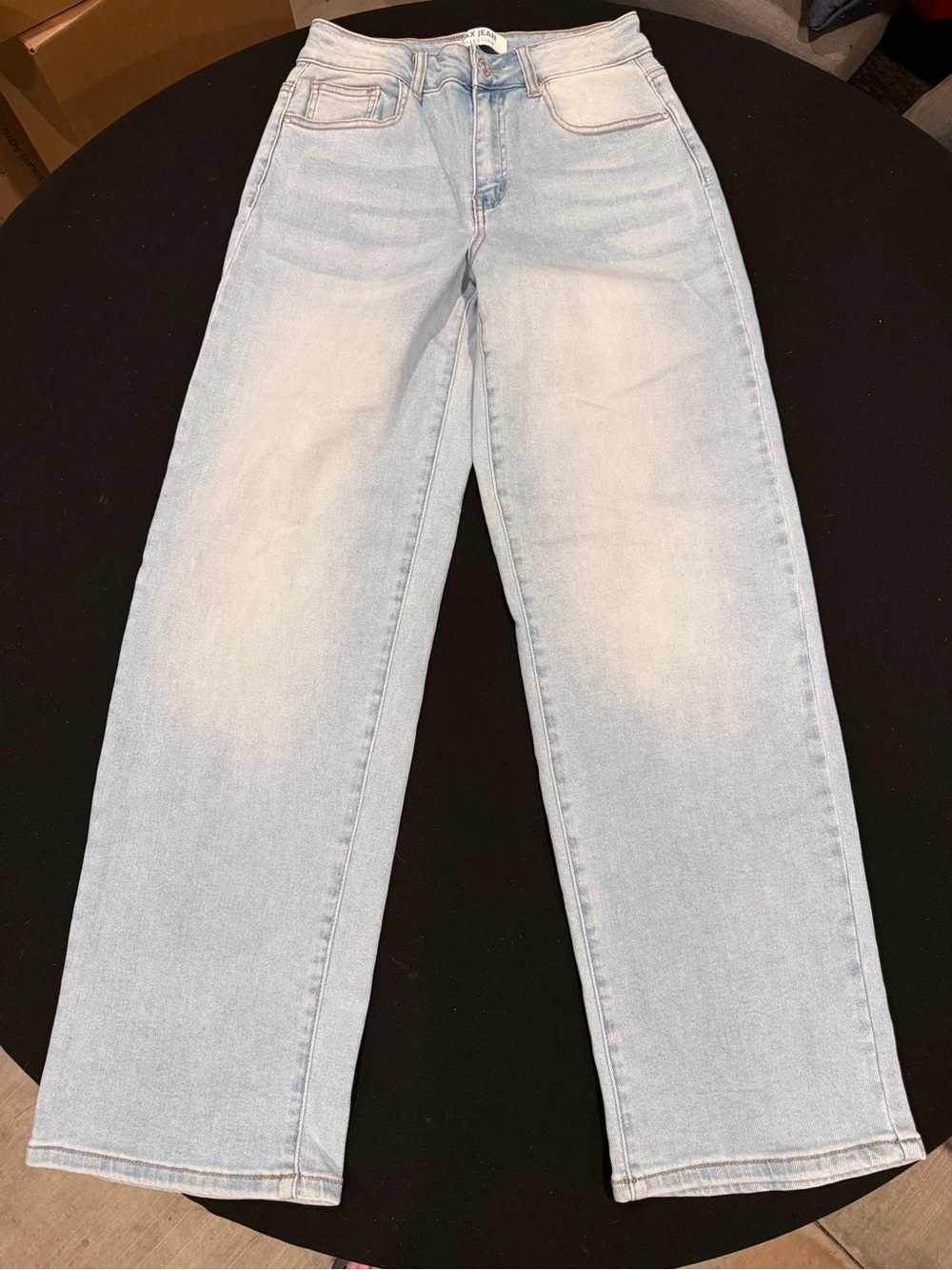 Wax Jean Collection Light Wash High Rise Wide Leg Jeans Size 3/25